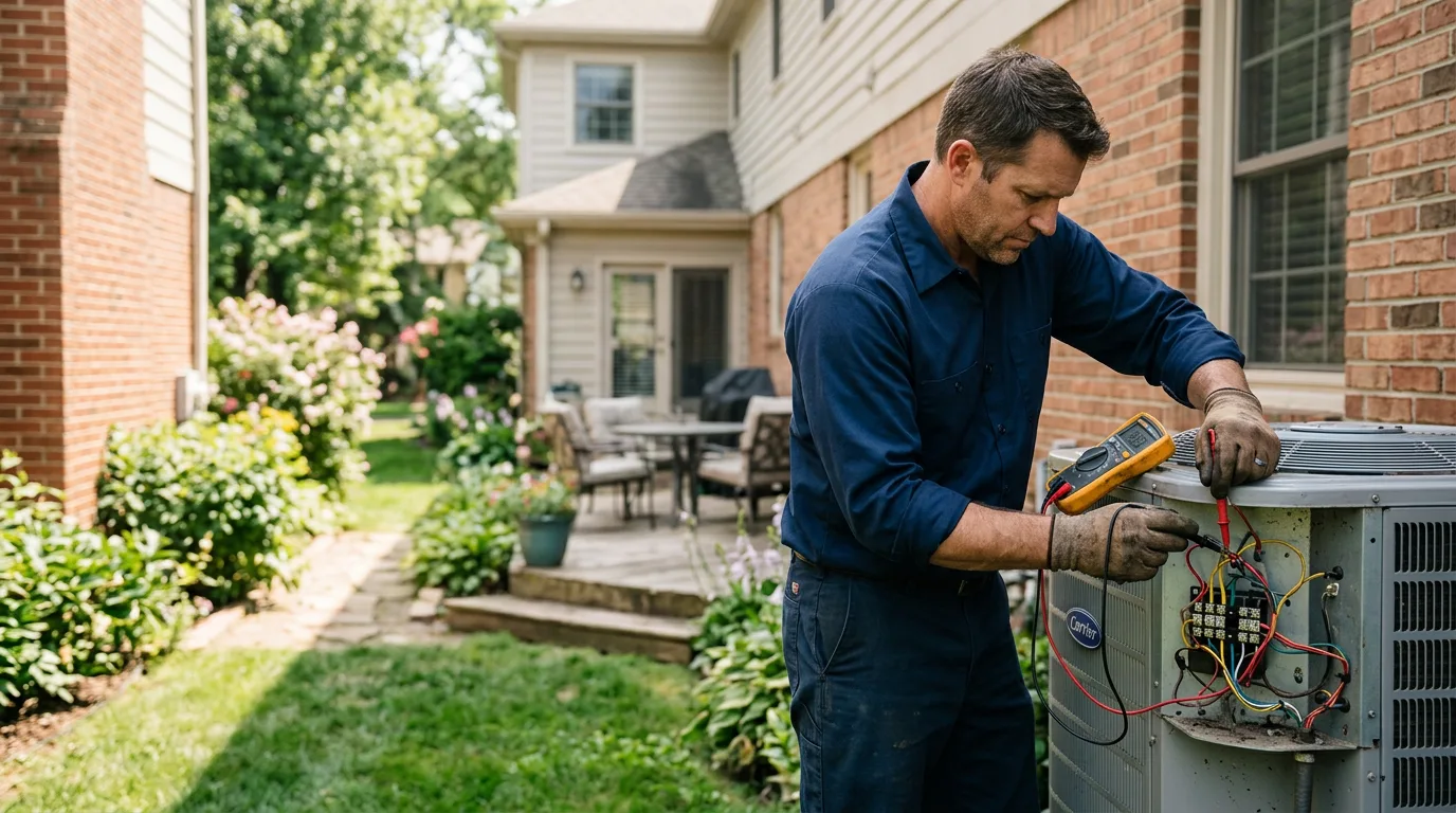 HVAC technician working near South Easton, MA